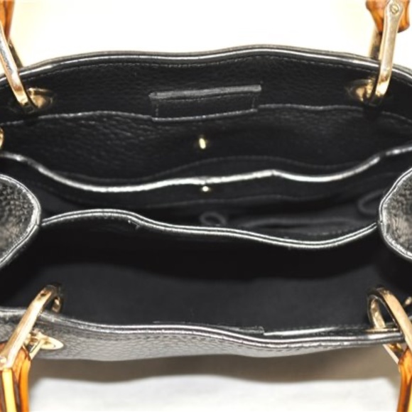 Gucci Bamboo Shopper Leather Tote with crossbody - Picture 9 of 16